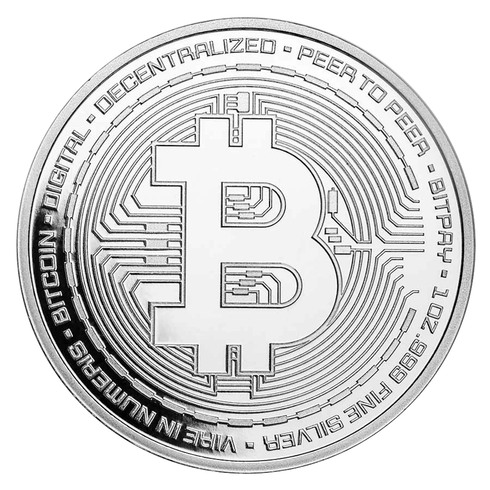 Bitcoin 1 oncia d'argento