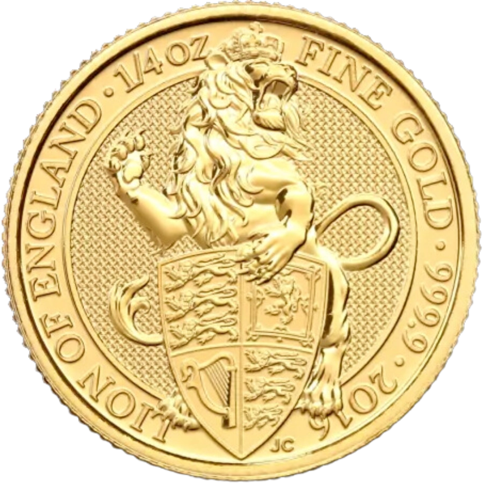 Bestie reali Tudor: Leone d'Inghilterra 1/4 di oncia d'oro