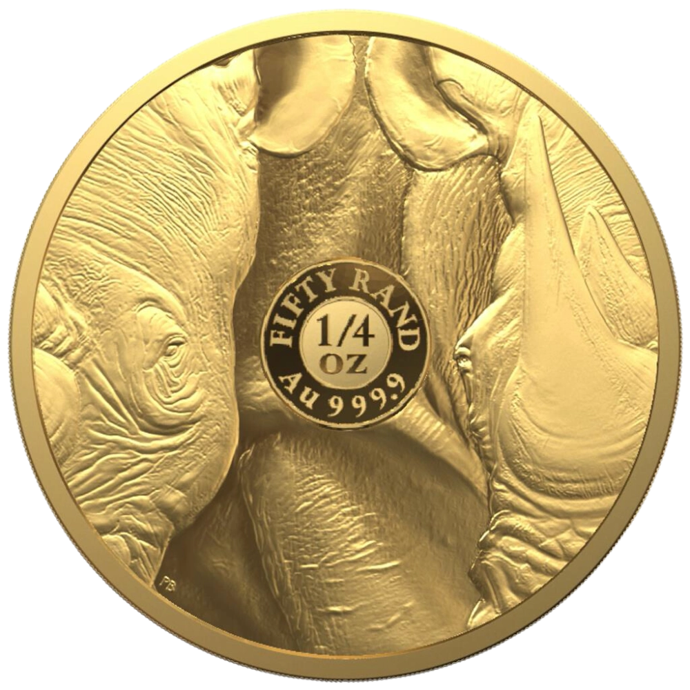 Big 5: Rinoceronte da 1/4 di Oncia di Oro