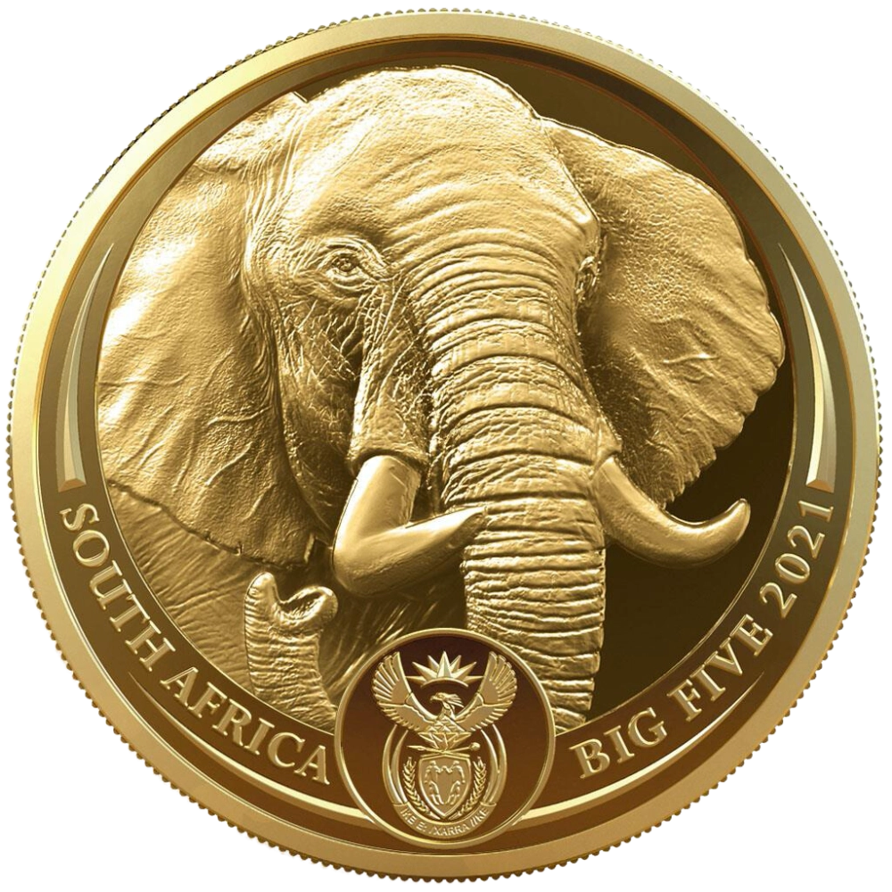 Big 5 : Elefante 1/4 di oncia di oro