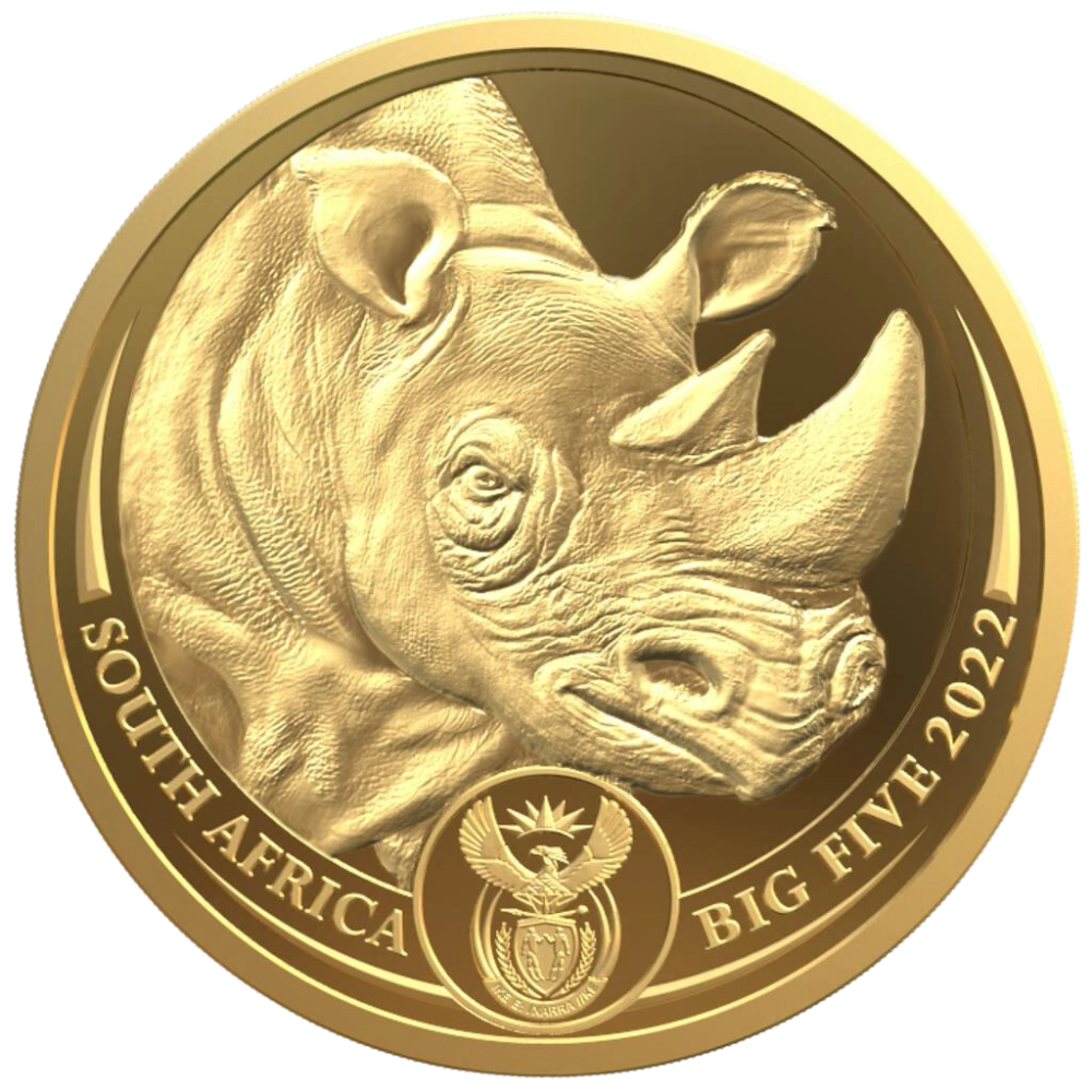 Big 5: Rinoceronte da 1/4 di Oncia di Oro