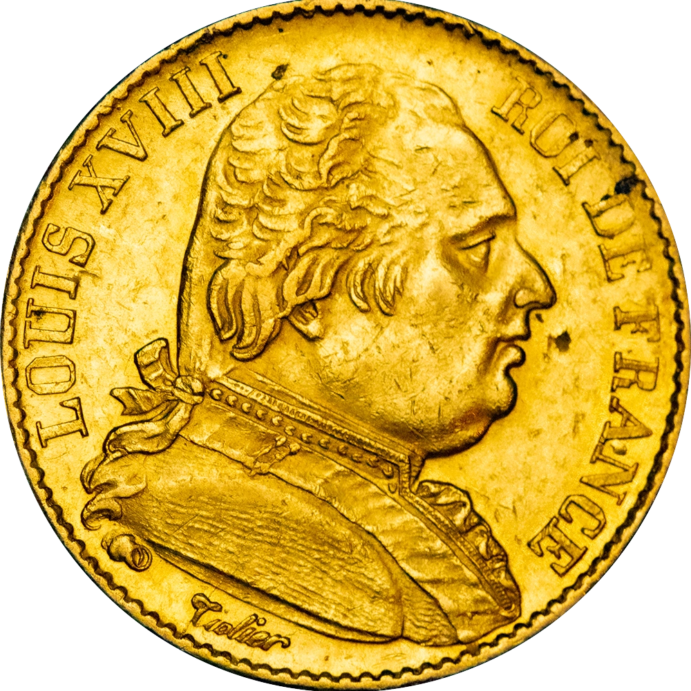 Restored monarchy - 20 Francs gold Louis XVIII 1815 Paris