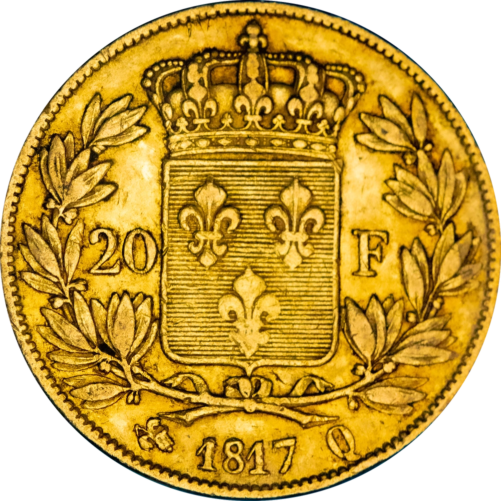 Restored Monarchy - 20 Francs Louis XVIII 1817 Perpignan