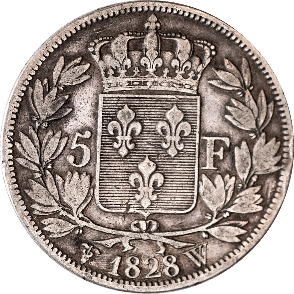 Pièce de monnaie : Charles X-5 Francs 1828 Lille