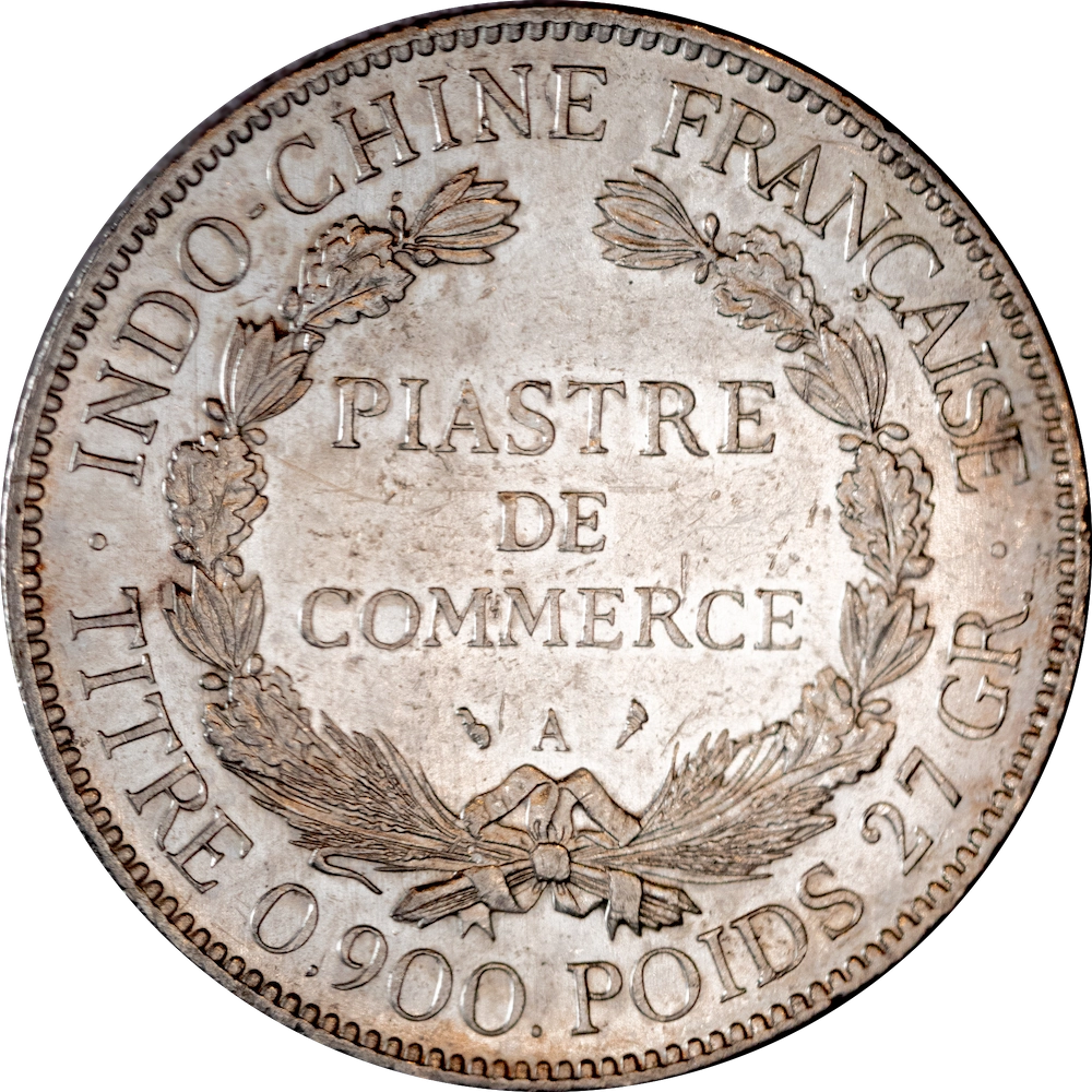 French Indochina 1 piaster 1908 Paris