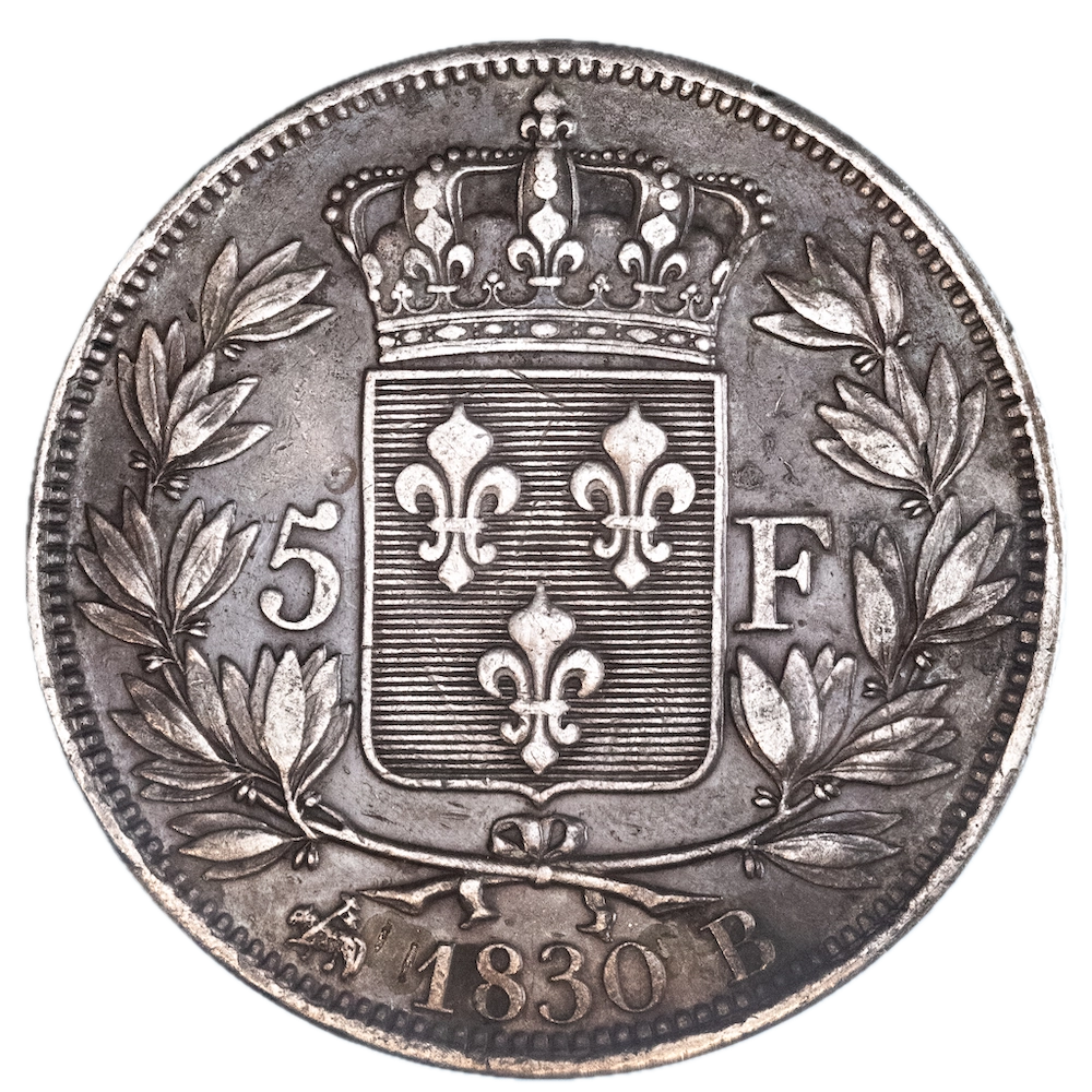 Moneta : Carlo X-5 Franchi 1830 Rouen