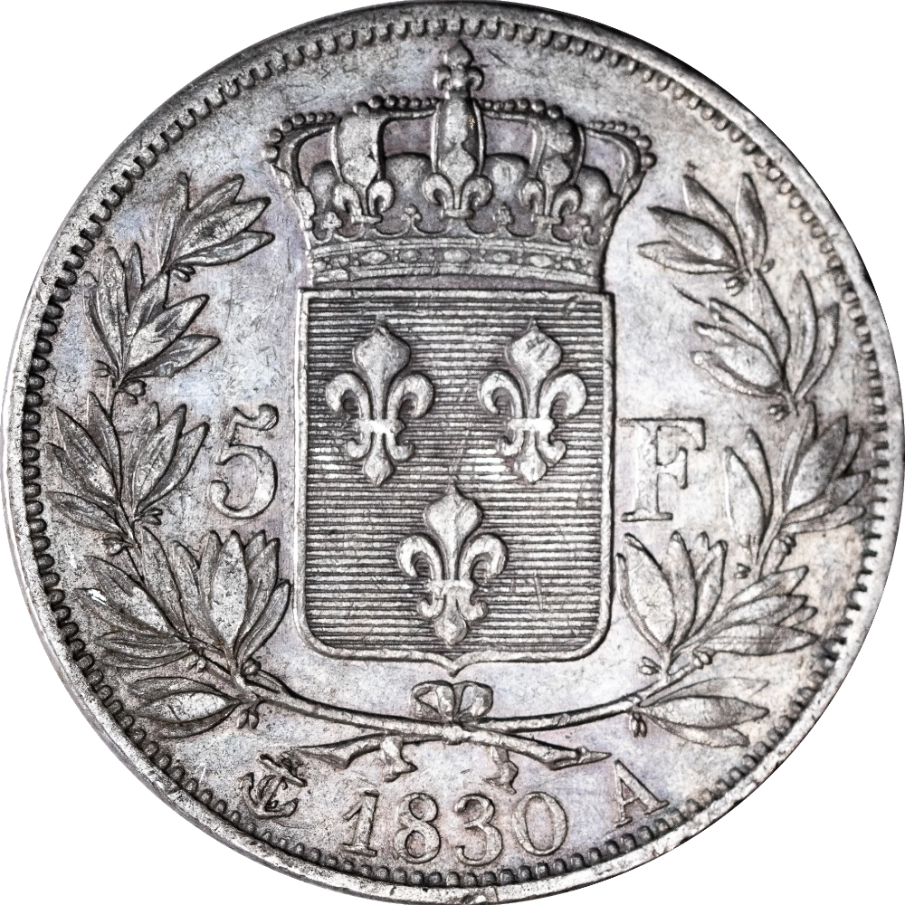 Restored Monarchy - Charles X 5 Francs 1830 Paris