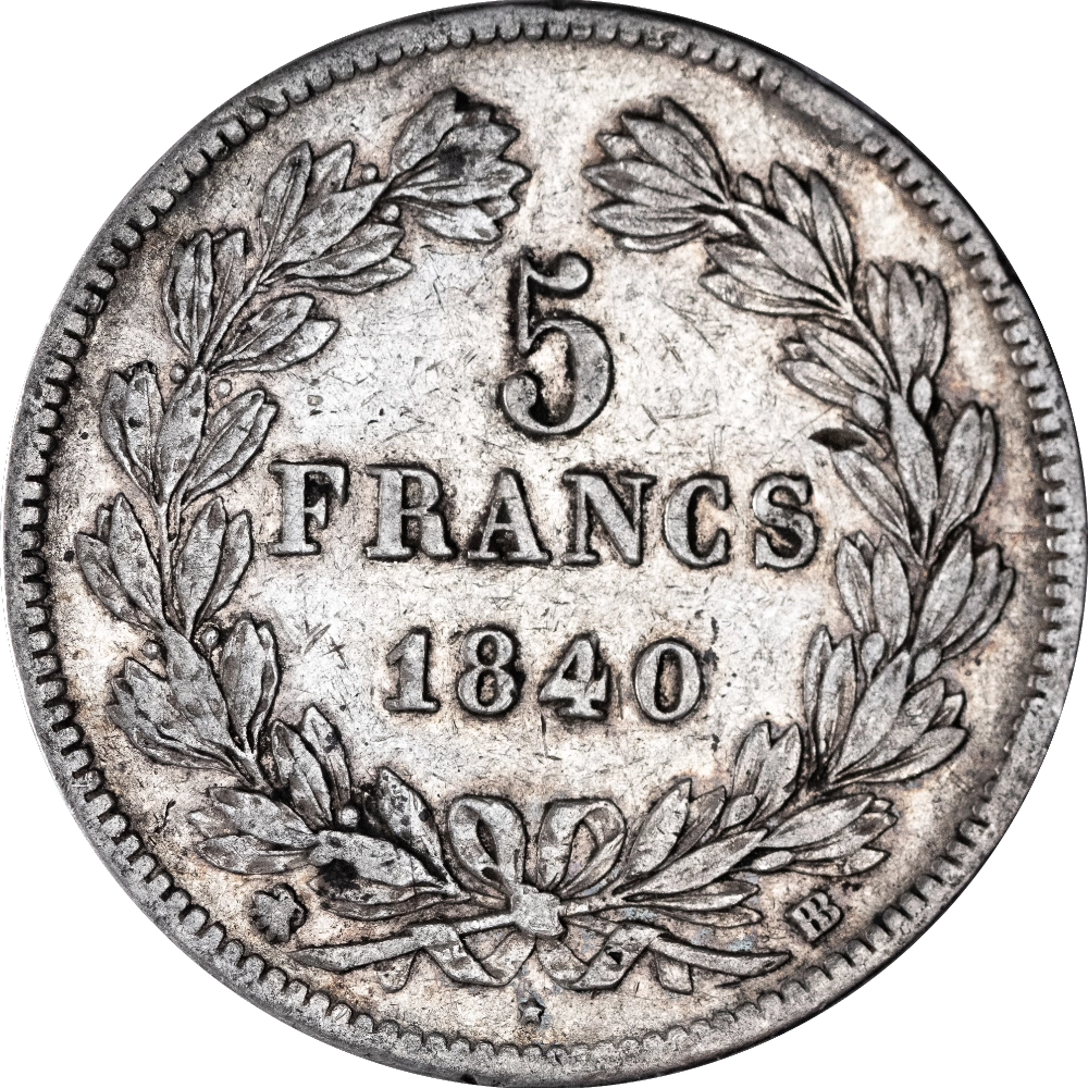 Restored Monarchy - 5 Francs Ecu Louis-Philippe 1840 Strasbourg