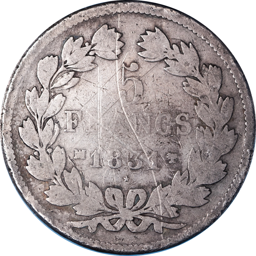 5 Francs Ecu Louis-Philippe 1831 Marseille