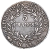Moneta : Primo Impero Napoleone I-5 Franchi l'anno 13 (1804) Tolosa