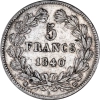 Restored Monarchy - 5 Francs Ecu Louis-Philippe 1840 Strasbourg