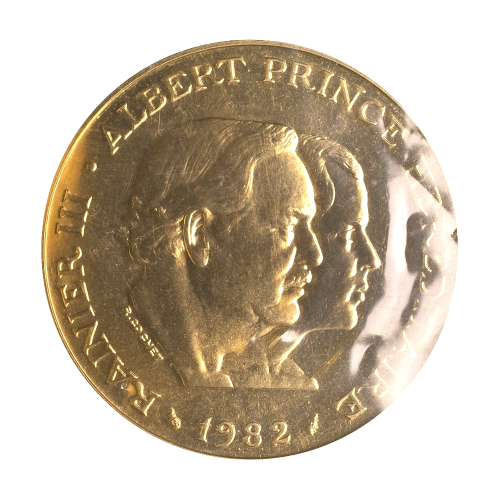 MONACO 100 Francs or Essay Rainier III and Albert 1982 Paris