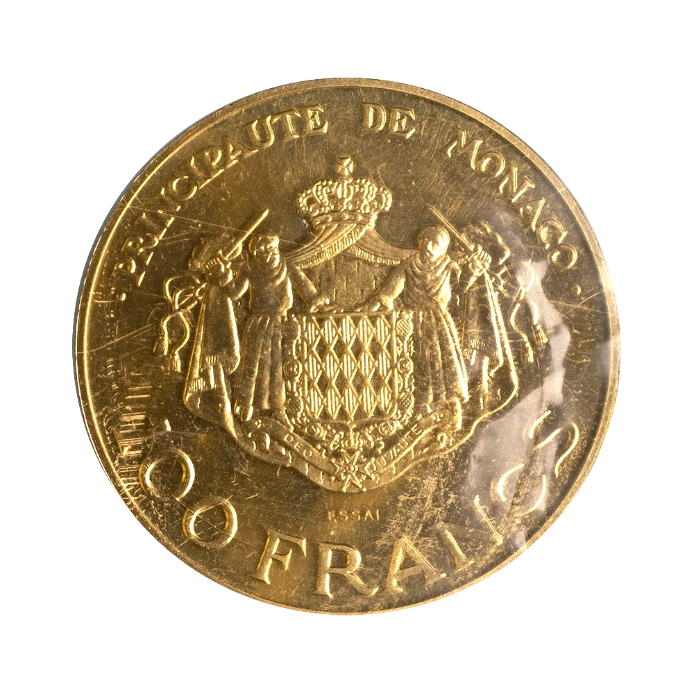 MONACO 100 Francs or Essay Rainier III and Albert 1982 Paris